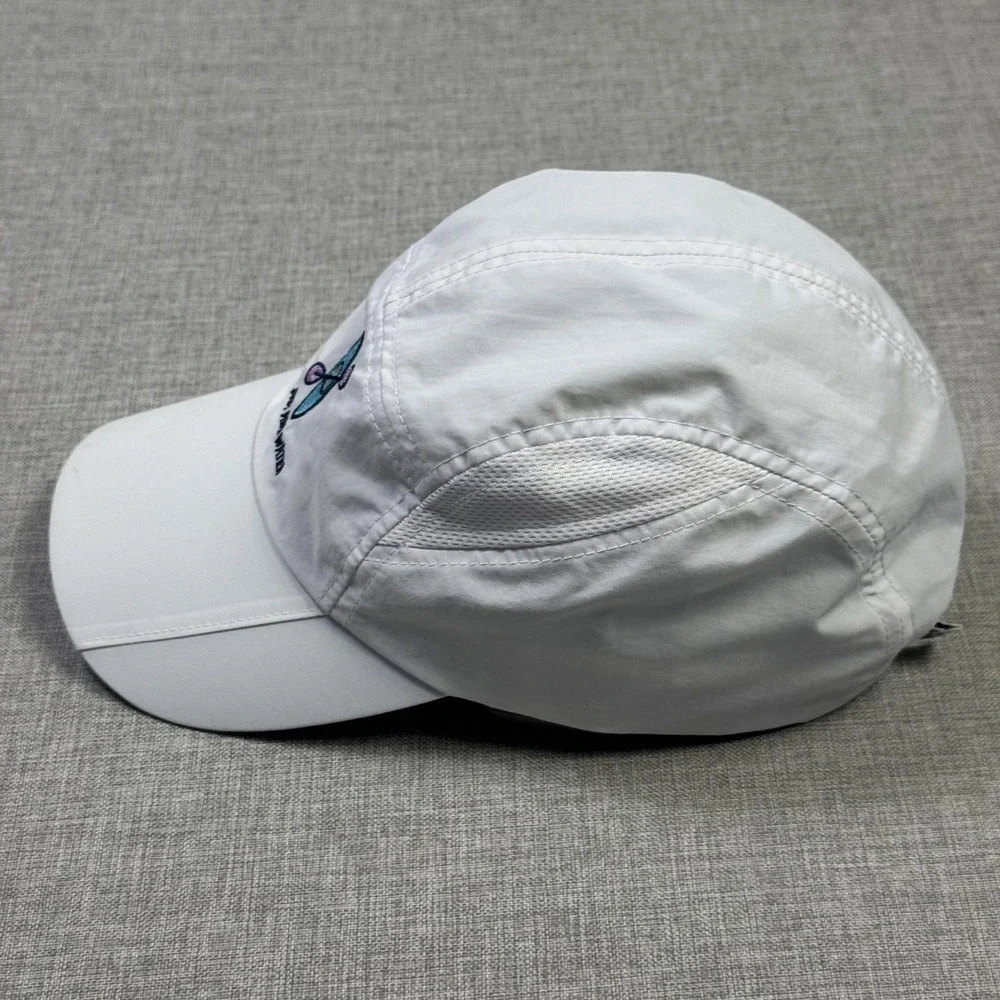Life Is Good Active Fit Running 5-Panel Hat Cap Strap Back One Size White